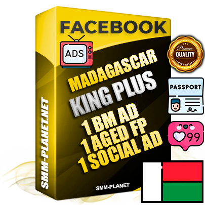 SUPER TRUST KING PLUS Madagascar Facebook Ad Accounts - 1 BM Ad Accounts + 1 Ad Accounts on King Profile + 1 aged Fan Pages with huge organic reach and active subscribers