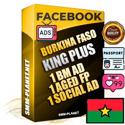 SUPER TRUST KING PLUS Burkinabè Facebook Ad Accounts - 1 BM Ad Accounts + 1 Ad Accounts on King Profile + 1 aged Fan Pages with huge organic reach and active subscribers