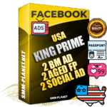 SUPER TRUST KING PRIME American Facebook Ad Accounts - 2 BM Ad Accounts + 2 Ad Accounts on King Profile + 2 aged Fan Pages with huge organic reach and active subscribers