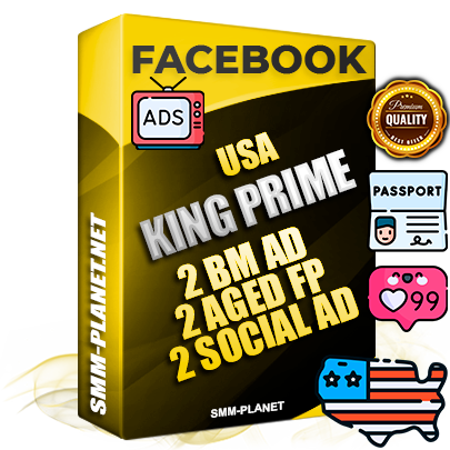 SUPER TRUST KING PRIME American Facebook Ad Accounts - 2 BM Ad Accounts + 2 Ad Accounts on King Profile + 2 aged Fan Pages with huge organic reach and active subscribers