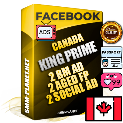 SUPER TRUST KING PRIME Canadian Facebook Ad Accounts - 2 BM Ad Accounts + 2 Ad Accounts on King Profile + 2 aged Fan Pages with huge organic reach and active subscribers