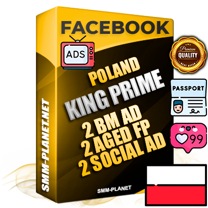 SUPER TRUST KING PRIME Polish Facebook Ad Accounts - 2 BM Ad Accounts + 2 Ad Accounts on King Profile + 2 aged Fan Pages with huge organic reach and active subscribers