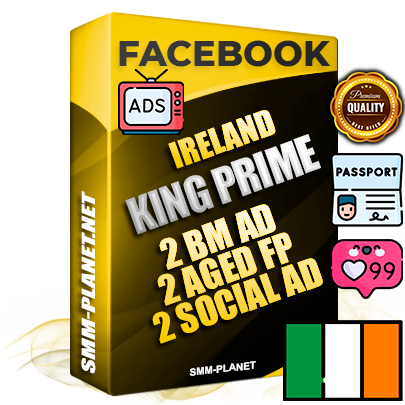 SUPER TRUST KING PRIME Irish Facebook Ad Accounts - 2 BM Ad Accounts + 2 Ad Accounts on King Profile + 2 aged Fan Pages with huge organic reach and active subscribers