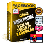 SUPER TRUST KING PRIME Serbian Facebook Ad Accounts - 2 BM Ad Accounts + 2 Ad Accounts on King Profile + 2 aged Fan Pages with huge organic reach and active subscribers