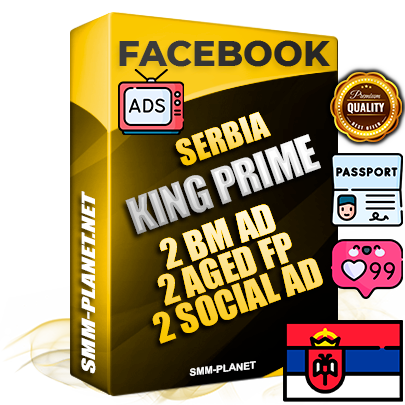 SUPER TRUST KING PRIME Serbian Facebook Ad Accounts - 2 BM Ad Accounts + 2 Ad Accounts on King Profile + 2 aged Fan Pages with huge organic reach and active subscribers