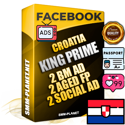 SUPER TRUST KING PRIME Croatian Facebook Ad Accounts - 2 BM Ad Accounts + 2 Ad Accounts on King Profile + 2 aged Fan Pages with huge organic reach and active subscribers