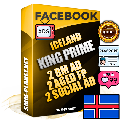 SUPER TRUST KING PRIME Icelandic Facebook Ad Accounts - 2 BM Ad Accounts + 2 Ad Accounts on King Profile + 2 aged Fan Pages with huge organic reach and active subscribers