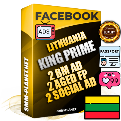 SUPER TRUST KING PRIME Lithuanian Facebook Ad Accounts - 2 BM Ad Accounts + 2 Ad Accounts on King Profile + 2 aged Fan Pages with huge organic reach and active subscribers
