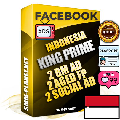 SUPER TRUST KING PRIME Indonesian Facebook Ad Accounts - 2 BM Ad Accounts + 2 Ad Accounts on King Profile + 2 aged Fan Pages with huge organic reach and active subscribers