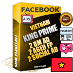 SUPER TRUST KING PRIME Vietnamese Facebook Ad Accounts - 2 BM Ad Accounts + 2 Ad Accounts on King Profile + 2 aged Fan Pages with huge organic reach and active subscribers