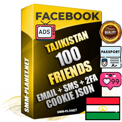 Elite Tajik PREMIUM Handcrafted Facebook Accounts - 100 Authentic Live Friends with High Trust for Ads