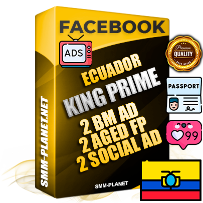 SUPER TRUST KING PRIME Ecuadorian Facebook Ad Accounts - 2 BM Ad Accounts + 2 Ad Accounts on King Profile + 2 aged Fan Pages with huge organic reach and active subscribers