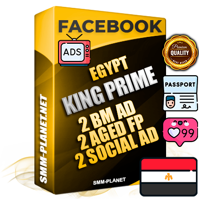 SUPER TRUST KING PRIME Egyptian Facebook Ad Accounts - 2 BM Ad Accounts + 2 Ad Accounts on King Profile + 2 aged Fan Pages with huge organic reach and active subscribers
