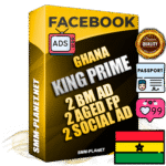 SUPER TRUST KING PRIME Ghanaian Facebook Ad Accounts - 2 BM Ad Accounts + 2 Ad Accounts on King Profile + 2 aged Fan Pages with huge organic reach and active subscribers