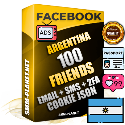 Elite Argentinian PREMIUM Handcrafted Facebook Accounts - 100 Authentic Live Friends with High Trust for Ads