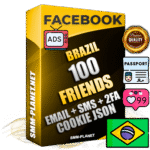 Elite Brazilian PREMIUM Handcrafted Facebook Accounts - 100 Authentic Live Friends with High Trust for Ads