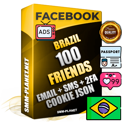 Elite Brazilian PREMIUM Handcrafted Facebook Accounts - 100 Authentic Live Friends with High Trust for Ads