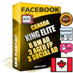 SUPER TRUST KING ELITE Canadian Facebook Ad Accounts - 6 BM Ad Accounts + 3 Ad Accounts on King Profile + 3 aged Fan Pages with huge organic reach and active subscribers
