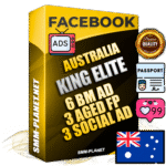 SUPER TRUST KING ELITE Australian Facebook Ad Accounts - 6 BM Ad Accounts + 3 Ad Accounts on King Profile + 3 aged Fan Pages with huge organic reach and active subscribers