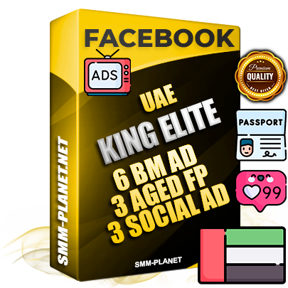 SUPER TRUST KING ELITE UAE Facebook Ad Accounts - 6 BM Ad Accounts + 3 Ad Accounts on King Profile + 3 aged Fan Pages with huge organic reach and active subscribers