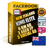 SUPER TRUST KING ELITE New Zealand Facebook Ad Accounts - 6 BM Ad Accounts + 3 Ad Accounts on King Profile + 3 aged Fan Pages with huge organic reach and active subscribers