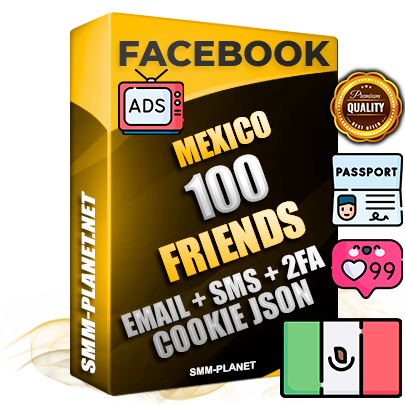 Elite Mexican PREMIUM Handcrafted Facebook Accounts - 100 Authentic Live Friends with High Trust for Ads