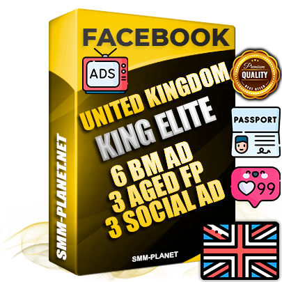 SUPER TRUST KING ELITE English Facebook Ad Accounts - 6 BM Ad Accounts + 3 Ad Accounts on King Profile + 3 aged Fan Pages with huge organic reach and active subscribers