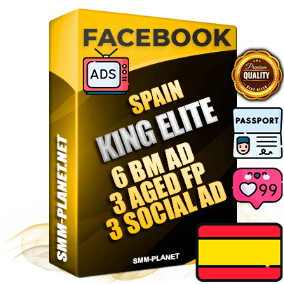 SUPER TRUST KING ELITE Spanish Facebook Ad Accounts - 6 BM Ad Accounts + 3 Ad Accounts on King Profile + 3 aged Fan Pages with huge organic reach and active subscribers