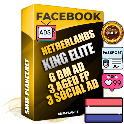 SUPER TRUST KING ELITE Dutch Facebook Ad Accounts - 6 BM Ad Accounts + 3 Ad Accounts on King Profile + 3 aged Fan Pages with huge organic reach and active subscribers