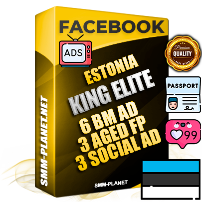 SUPER TRUST KING ELITE Estonian Facebook Ad Accounts - 6 BM Ad Accounts + 3 Ad Accounts on King Profile + 3 aged Fan Pages with huge organic reach and active subscribers