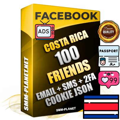 Elite Costa Rican PREMIUM Handcrafted Facebook Accounts - 100 Authentic Live Friends with High Trust for Ads