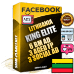 SUPER TRUST KING ELITE Lithuanian Facebook Ad Accounts - 6 BM Ad Accounts + 3 Ad Accounts on King Profile + 3 aged Fan Pages with huge organic reach and active subscribers
