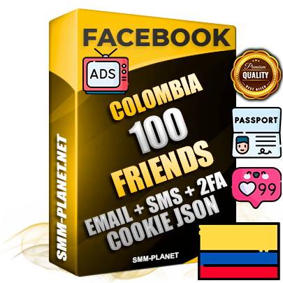 Elite Colombian PREMIUM Handcrafted Facebook Accounts - 100 Authentic Live Friends with High Trust for Ads