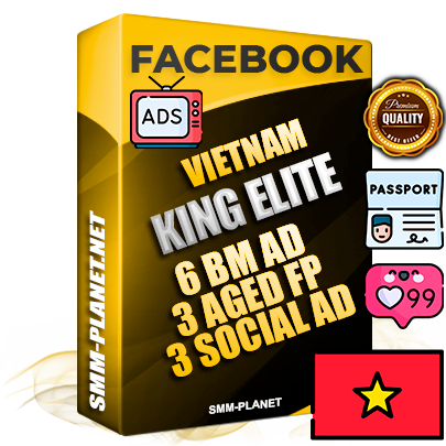 SUPER TRUST KING ELITE Vietnamese Facebook Ad Accounts - 6 BM Ad Accounts + 3 Ad Accounts on King Profile + 3 aged Fan Pages with huge organic reach and active subscribers