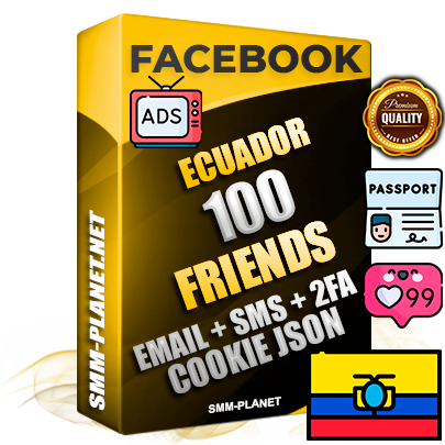 Elite Ecuadorian PREMIUM Handcrafted Facebook Accounts - 100 Authentic Live Friends with High Trust for Ads