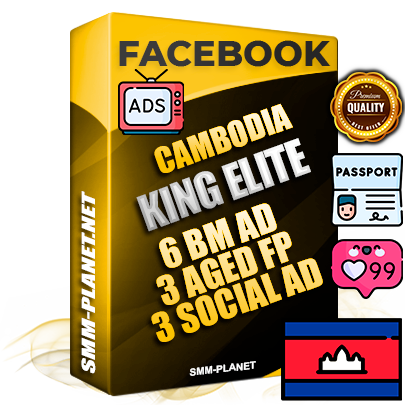 SUPER TRUST KING ELITE Cambodian Facebook Ad Accounts - 6 BM Ad Accounts + 3 Ad Accounts on King Profile + 3 aged Fan Pages with huge organic reach and active subscribers