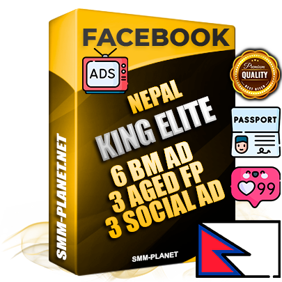 SUPER TRUST KING ELITE Nepalese Facebook Ad Accounts - 6 BM Ad Accounts + 3 Ad Accounts on King Profile + 3 aged Fan Pages with huge organic reach and active subscribers