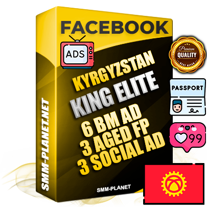 SUPER TRUST KING ELITE Kyrgyz Facebook Ad Accounts - 6 BM Ad Accounts + 3 Ad Accounts on King Profile + 3 aged Fan Pages with huge organic reach and active subscribers