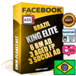 SUPER TRUST KING ELITE Brazilian Facebook Ad Accounts - 6 BM Ad Accounts + 3 Ad Accounts on King Profile + 3 aged Fan Pages with huge organic reach and active subscribers