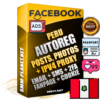 Ultimate Peruvian PREMIUM AutoReg Facebook Accounts - Fully Loaded (Posts : Multi-Photos : Info)