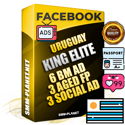 SUPER TRUST KING ELITE Uruguayan Facebook Ad Accounts - 6 BM Ad Accounts + 3 Ad Accounts on King Profile + 3 aged Fan Pages with huge organic reach and active subscribers