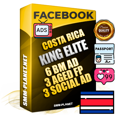 SUPER TRUST KING ELITE Costa Rican Facebook Ad Accounts - 6 BM Ad Accounts + 3 Ad Accounts on King Profile + 3 aged Fan Pages with huge organic reach and active subscribers