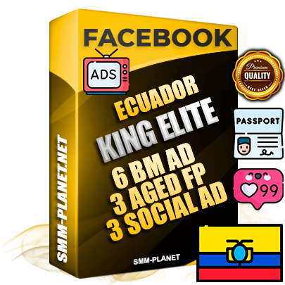 SUPER TRUST KING ELITE Ecuadorian Facebook Ad Accounts - 6 BM Ad Accounts + 3 Ad Accounts on King Profile + 3 aged Fan Pages with huge organic reach and active subscribers