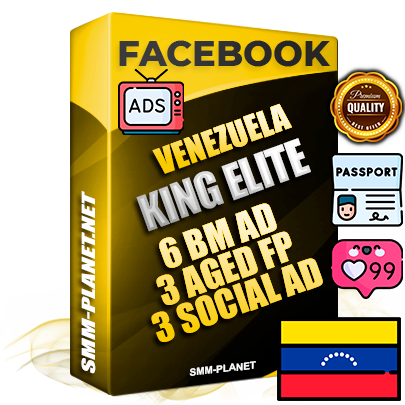 SUPER TRUST KING ELITE Venezuelan Facebook Ad Accounts - 6 BM Ad Accounts + 3 Ad Accounts on King Profile + 3 aged Fan Pages with huge organic reach and active subscribers