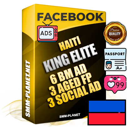 SUPER TRUST KING ELITE Haitian Facebook Ad Accounts - 6 BM Ad Accounts + 3 Ad Accounts on King Profile + 3 aged Fan Pages with huge organic reach and active subscribers