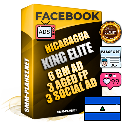 SUPER TRUST KING ELITE Nicaraguan Facebook Ad Accounts - 6 BM Ad Accounts + 3 Ad Accounts on King Profile + 3 aged Fan Pages with huge organic reach and active subscribers