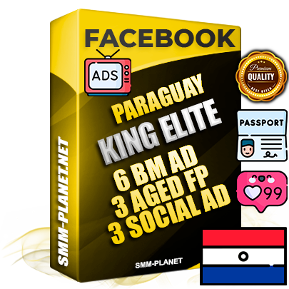 SUPER TRUST KING ELITE Paraguayan Facebook Ad Accounts - 6 BM Ad Accounts + 3 Ad Accounts on King Profile + 3 aged Fan Pages with huge organic reach and active subscribers