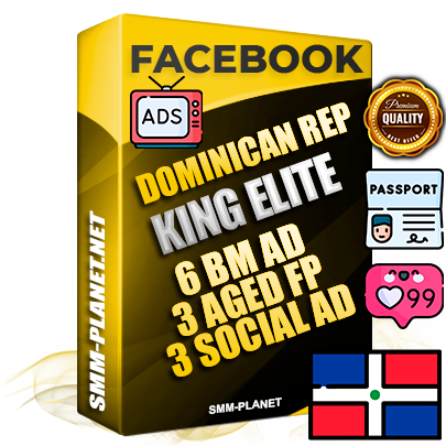 SUPER TRUST KING ELITE Dominican Facebook Ad Accounts - 6 BM Ad Accounts + 3 Ad Accounts on King Profile + 3 aged Fan Pages with huge organic reach and active subscribers