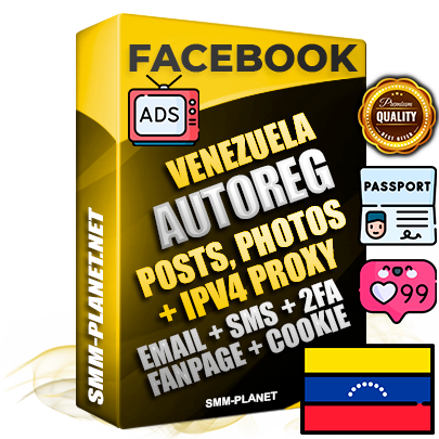 Ultimate Venezuelan PREMIUM AutoReg Facebook Accounts - Fully Loaded (Posts : Multi-Photos : Info)