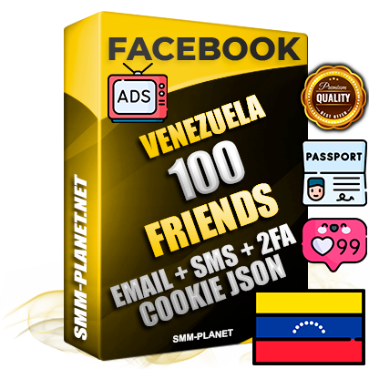 Elite Venezuelan PREMIUM Handcrafted Facebook Accounts - 100 Authentic Live Friends with High Trust for Ads